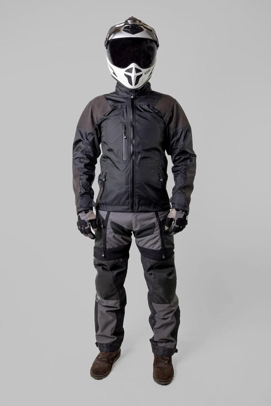 adventure spec Singletrack Jacket Triple Black waterproof motorcycle motorbike jacket over coat Kevlar adv bikers off road moto jacket mongolia pant