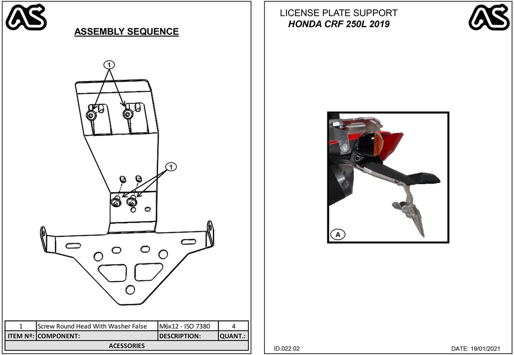 Adventure Spec Honda CRF250L Tail Tidy