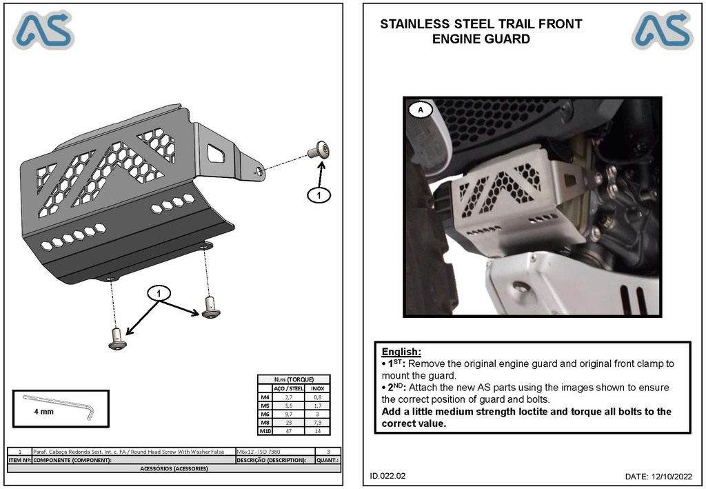 Adventure Spec Ducati Desert X Front Engine Guard