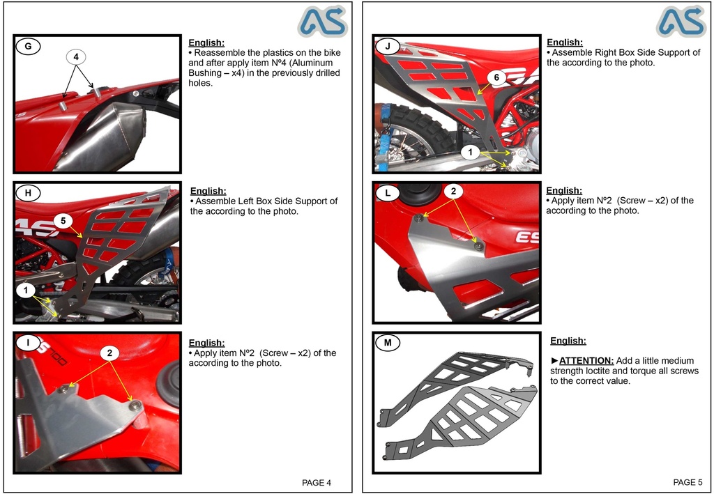 Adventure Spec GasGas ES 700 Side Luggage Rack