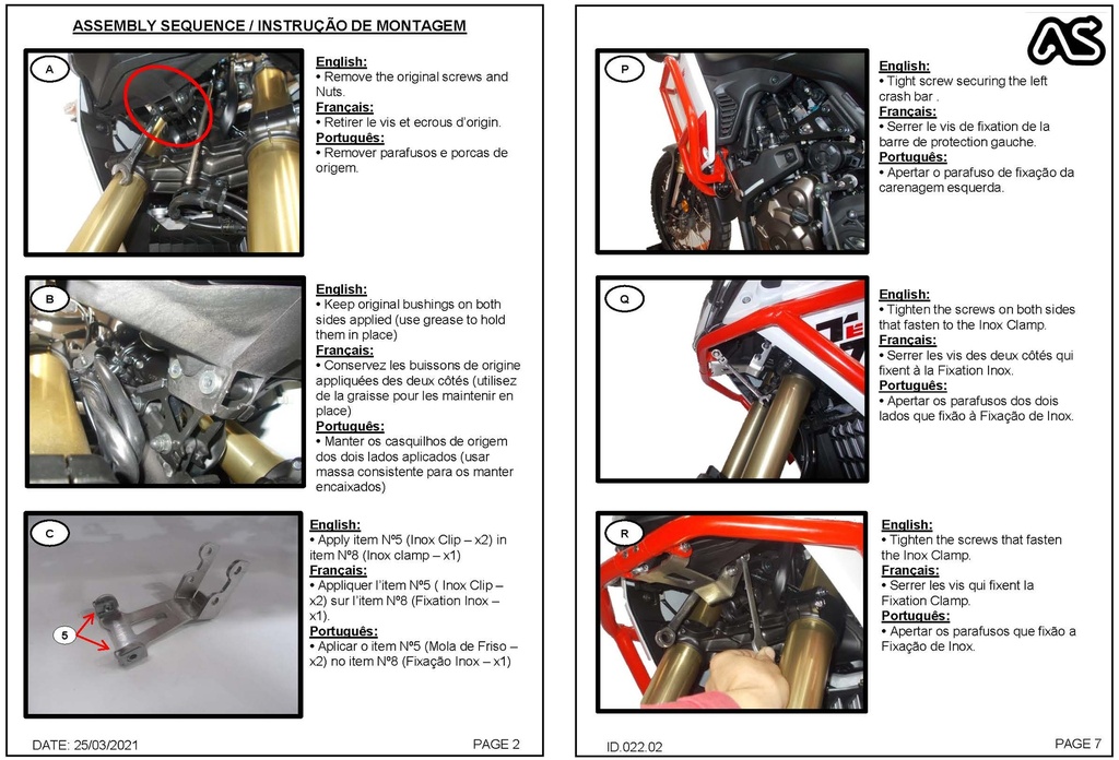 Adventure Spec Yamaha Tenere 700 Aluminium Crashbars Euro4+5