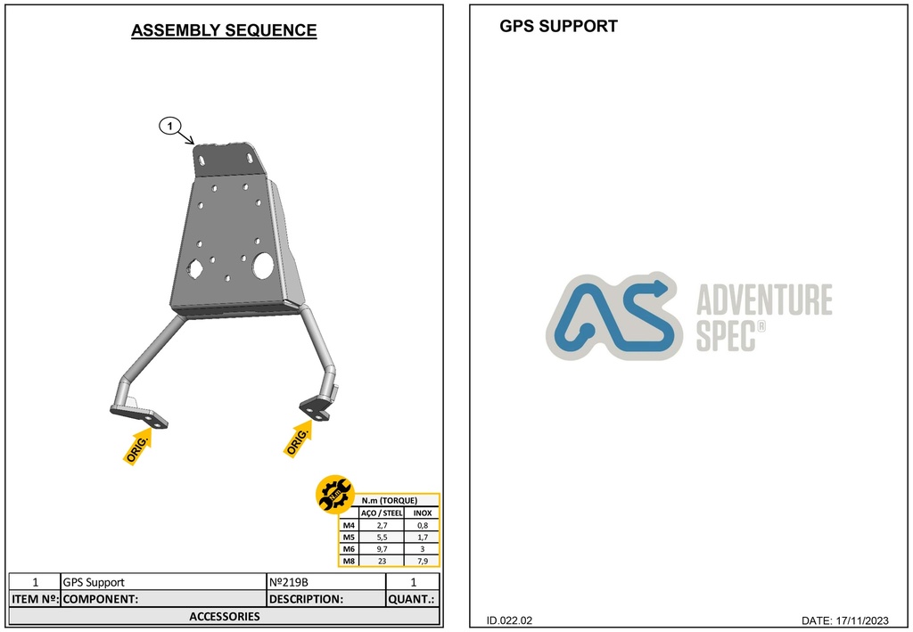 Adventure Spec Honda CRF300L Mini Fairing Support (no screen / no AMPS)